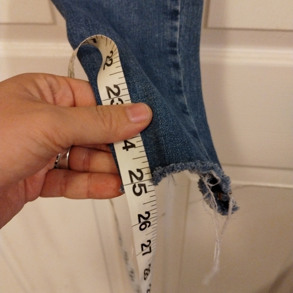 Mango medium wash thrashed ankle cropped jeans - Picture 6 of 7